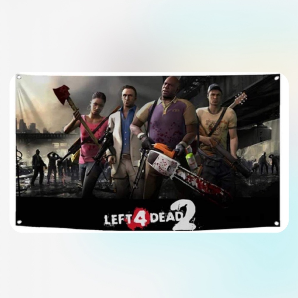 Left 4 Dead 2 Banner Tapestry - NEW made of polyester materials